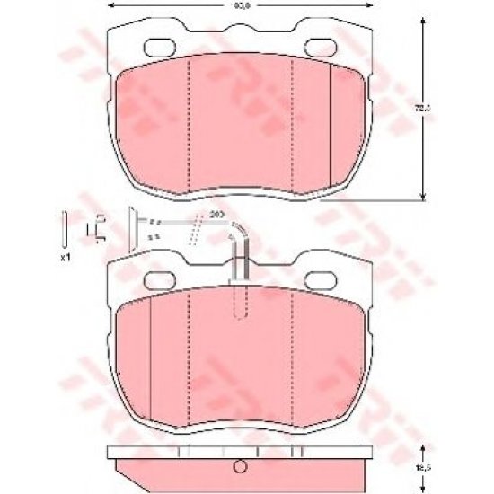 set placute frana,frana disc