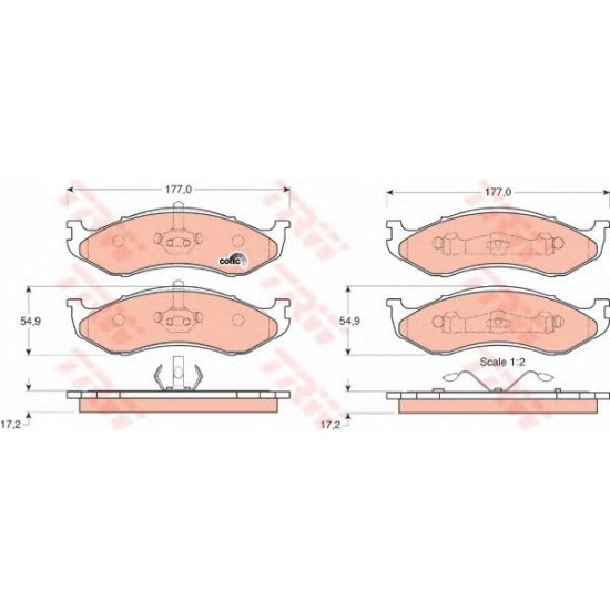 set placute frana,frana disc