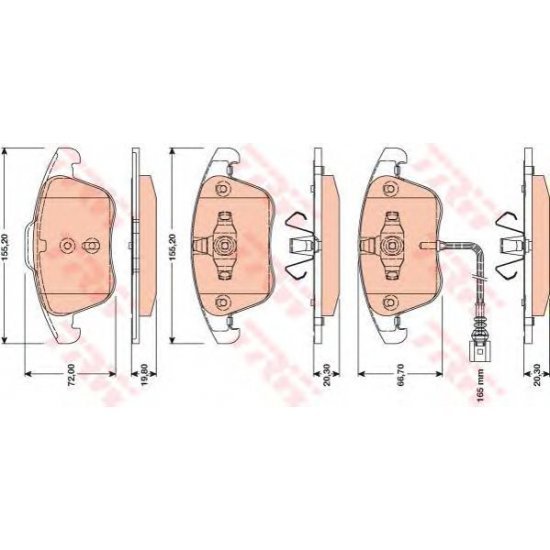 set placute frana,frana disc