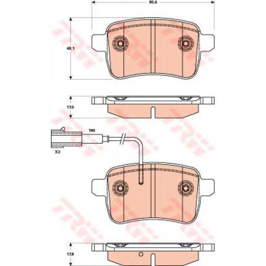 set placute frana,frana disc