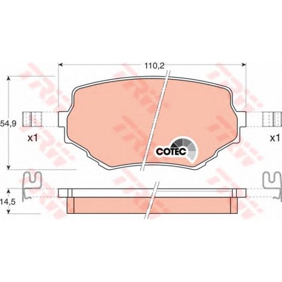 set placute frana,frana disc
