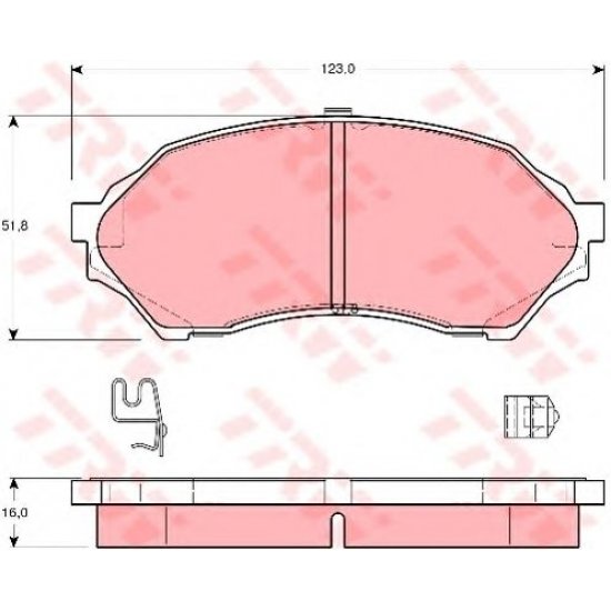 set placute frana,frana disc