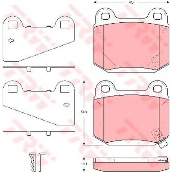 set placute frana,frana disc