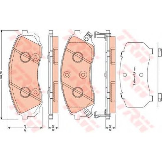 set placute frana,frana disc