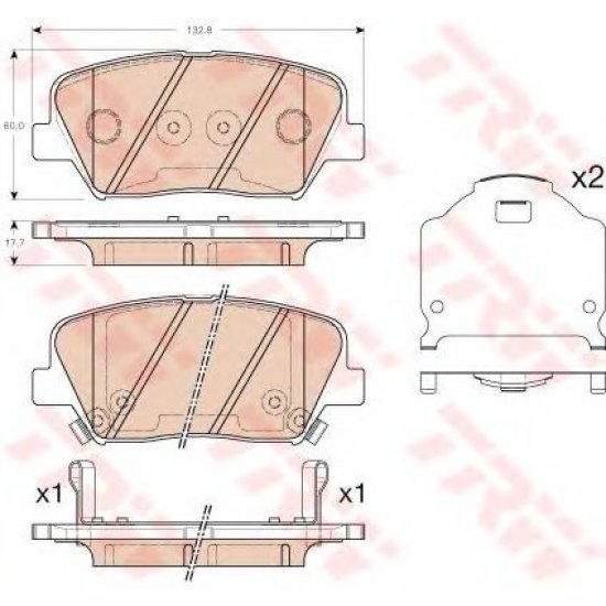 set placute frana,frana disc