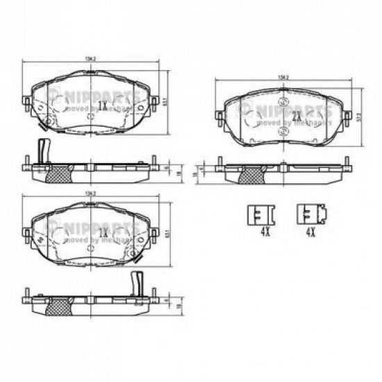 set placute frana,frana disc