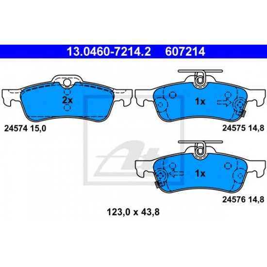 set placute frana,frana disc