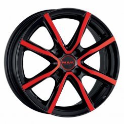Jante MAK MILANO BLACK AND RED 8 J18 5X114.3 ET 40