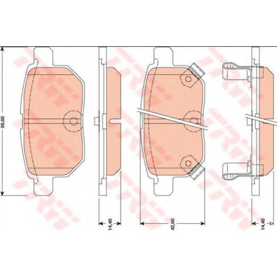 set placute frana,frana disc