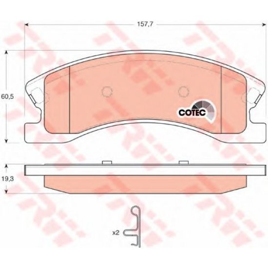 set placute frana,frana disc