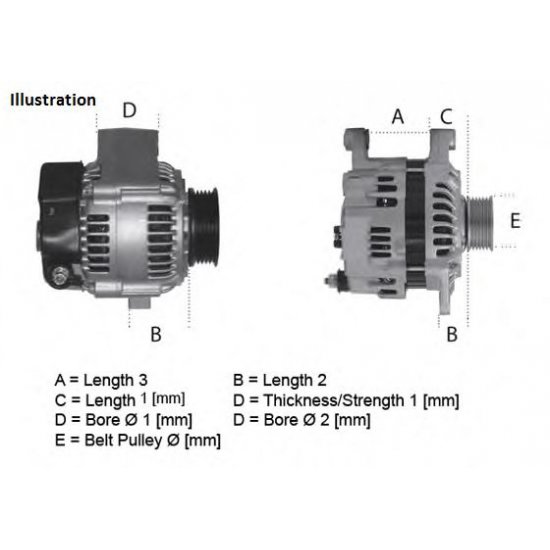 ALTERNATOR LA SCHIMB(10340144) LUCAS ELECTRICAL LRB00154