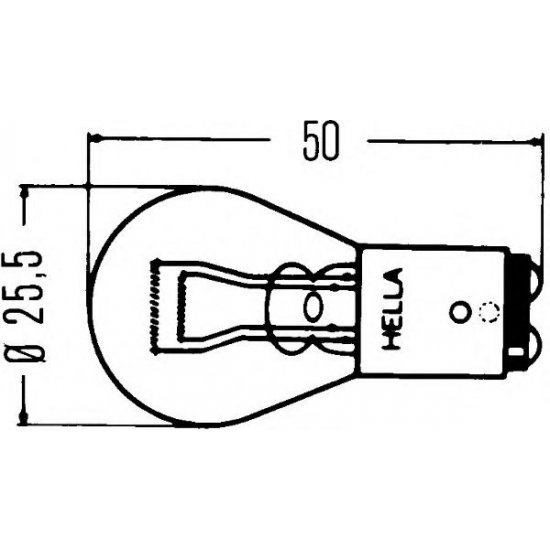 Bec  lampa ceata spate P21/4W HELLA 8GD004772121