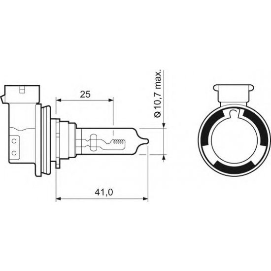 Bec H9 12V 65W PGJ 19-5 Bec H9 12V 65W PGJ 19-5