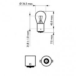 Bec P21W 12V 21W BA15s