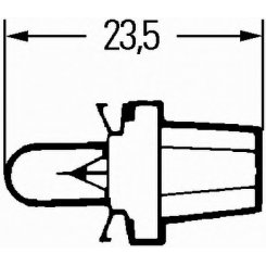 Bec iluminare bord 12V 1,2W B8,5d negru