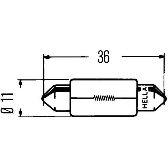 Bec  ilum nr circulatie C5W  1 HELLA 8GM002092121