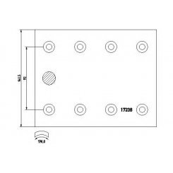 Set garnituri de frictiune, frana tambur