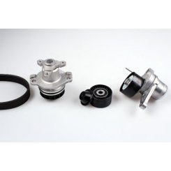 Pompa apa + Set curea transmisie cu caneluri Pompa apa + Set curea transmisie cu caneluri