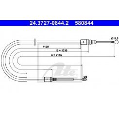 Cablu, frana de parcare