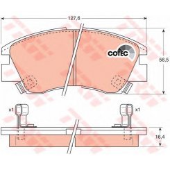 set placute frana,frana disc