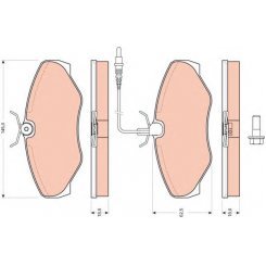 set placute frana,frana disc