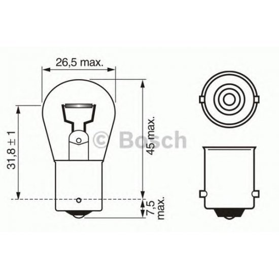Bec P21W 24 V BA 15 S BOSCH 1987302501 Bec P21W 24 V BA 15 S BOSCH 1987302501