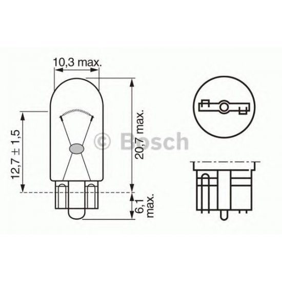 BEC 12V W5W 5W PURE LIGHT BOSCH 1987302206