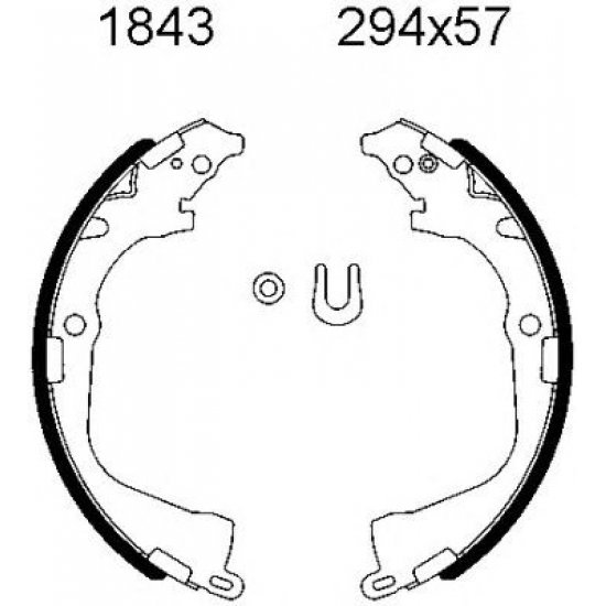 1 Set saboti frana cu 1 Set saboti frana cu