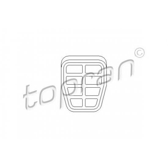 Acoperire pedala, pedala frana