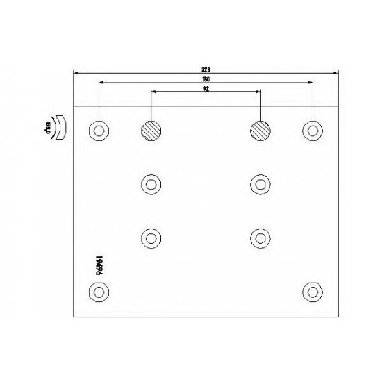 Set garnituri de frictiune, frana tambur