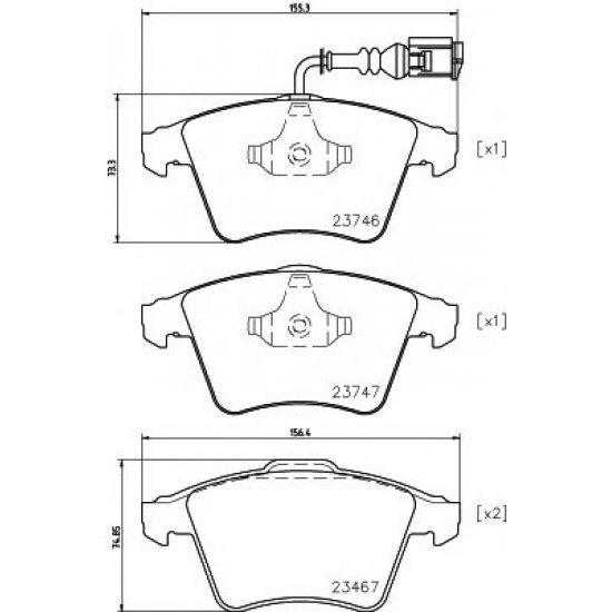 set placute frana,frana disc