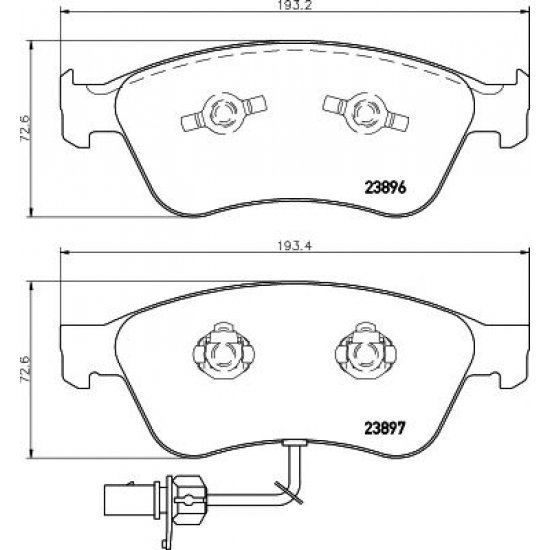 set placute frana,frana disc