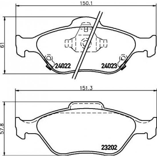 set placute frana,frana disc