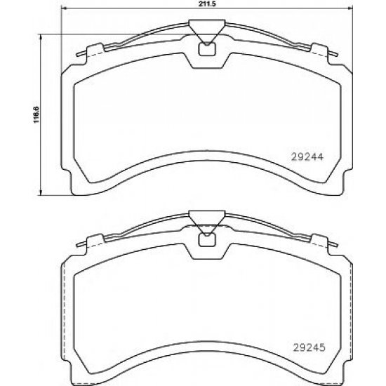 set placute frana,frana disc