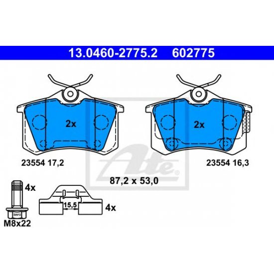 set placute frana,frana disc