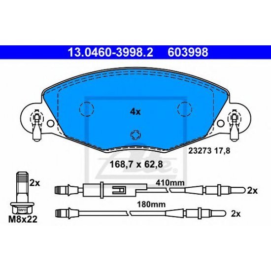 set placute frana,frana disc