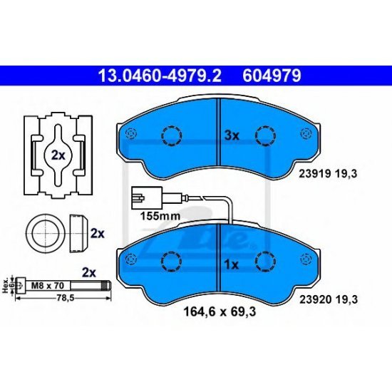 set placute frana,frana disc