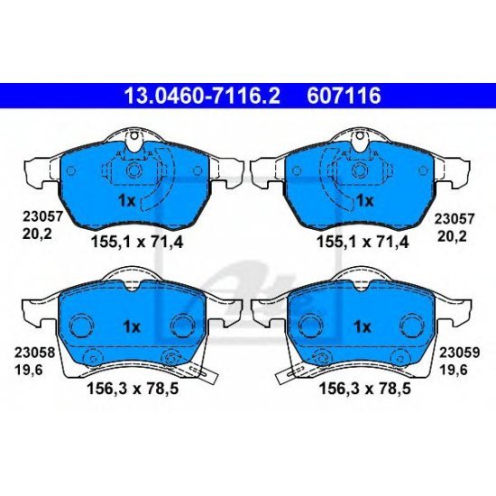 set placute frana,frana disc
