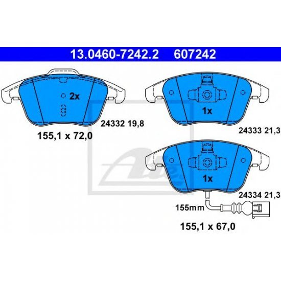 set placute frana,frana disc
