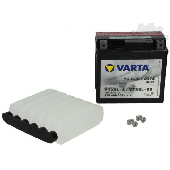 Acumulator Moto 4 Ah - POWERSPORTS AGM VARTA YTX5L-BS