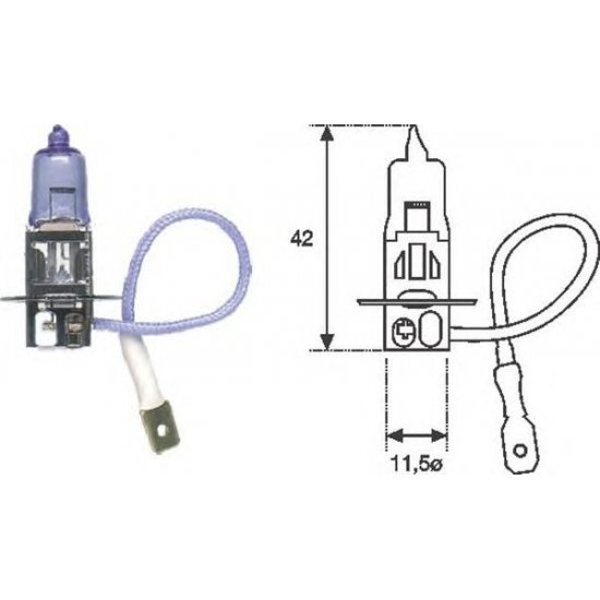 Bec far faza lunga H3 12 V MAGNETI MARELLI 002553100000 Bec far faza lunga H3 12 V MAGNETI MARELLI 002553100000