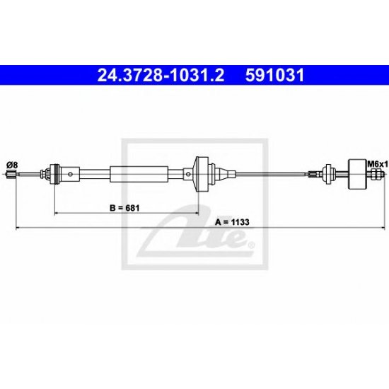 CABLU AMBREAJ ATE 24372810312 CABLU AMBREAJ ATE 24372810312