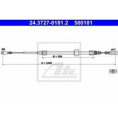 Cablu  frana de parcare