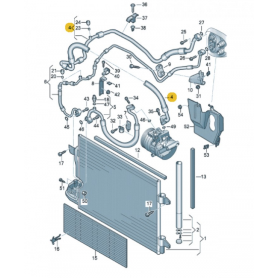 Conducta AC - OE OE 1K0820743CC Conducta AC - OE OE 1K0820743CC
