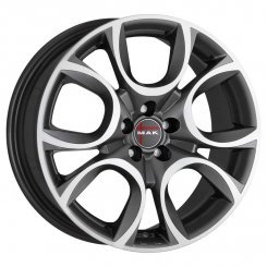 Jante MAK TORINO W GUN MET-MIRROR FACE 6.5 J16 5X098 ET 39 Jante MAK TORINO W GUN MET-MIRROR FACE 6.5 J16 5X098 ET 39