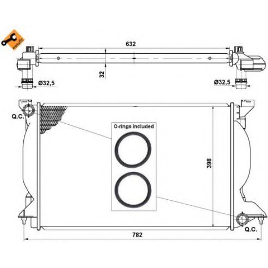 RADIATOR APA NRF 50540 RADIATOR APA NRF 50540