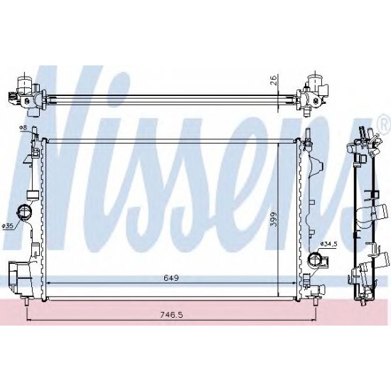 Radiator NISSENS 61914A Radiator NISSENS 61914A