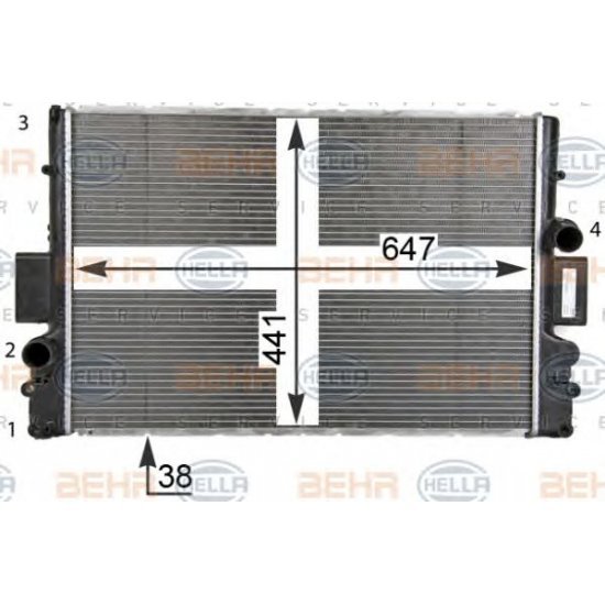 Radiator racire motor HELLA 8MK376774434 Radiator racire motor HELLA 8MK376774434