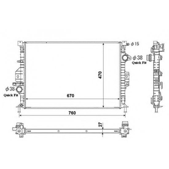 Radiator racire motor NRF 53812 Radiator racire motor NRF 53812