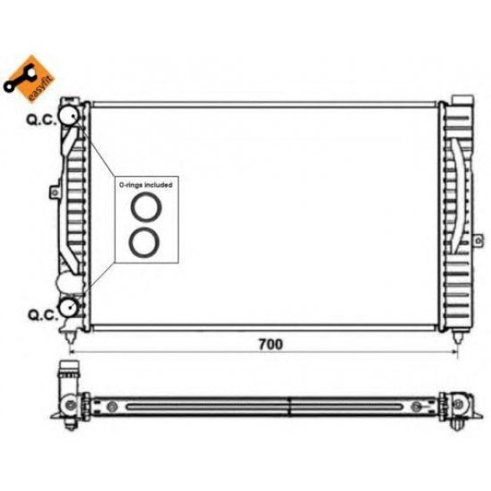 Radiator racire motor NRF 58259 Radiator racire motor NRF 58259
